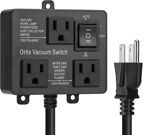 Interruptor de vacío automático, interruptor de vacío Ortis para más herramientas eléctricas, retarda el encendido/apagado del vacío para evitar