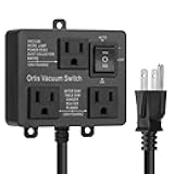 Automatic Vacuum Switch, Ortis Vacuum Switch for More Power Tools, Delay Vacuum On/Off to Prevent Circuit Overload and Tripping, Keep Your Workplace Cleaner, Better for Your Lung, Black