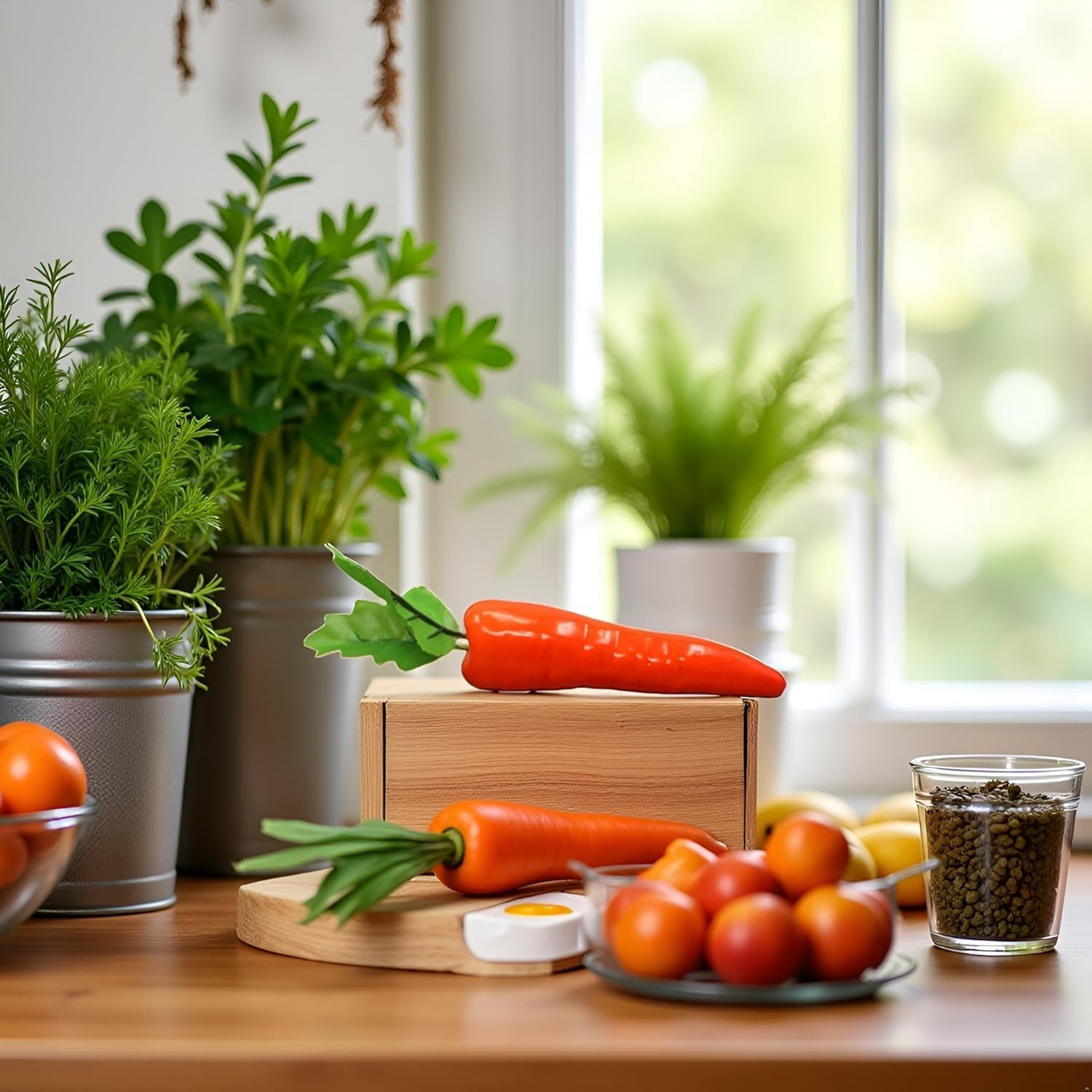 Lifelike Carrot, Artificial Vegetables Decorative, Reusable Plastic Carrot, Home Decor, Artificial Plants