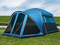 Vista 1 de Tents for Camping 6/10 Person Camping Tent with Screen Porch, Weatherproof Large Cabin Tent with Rainfly and Carry Bag, Family Tent for Outdoor