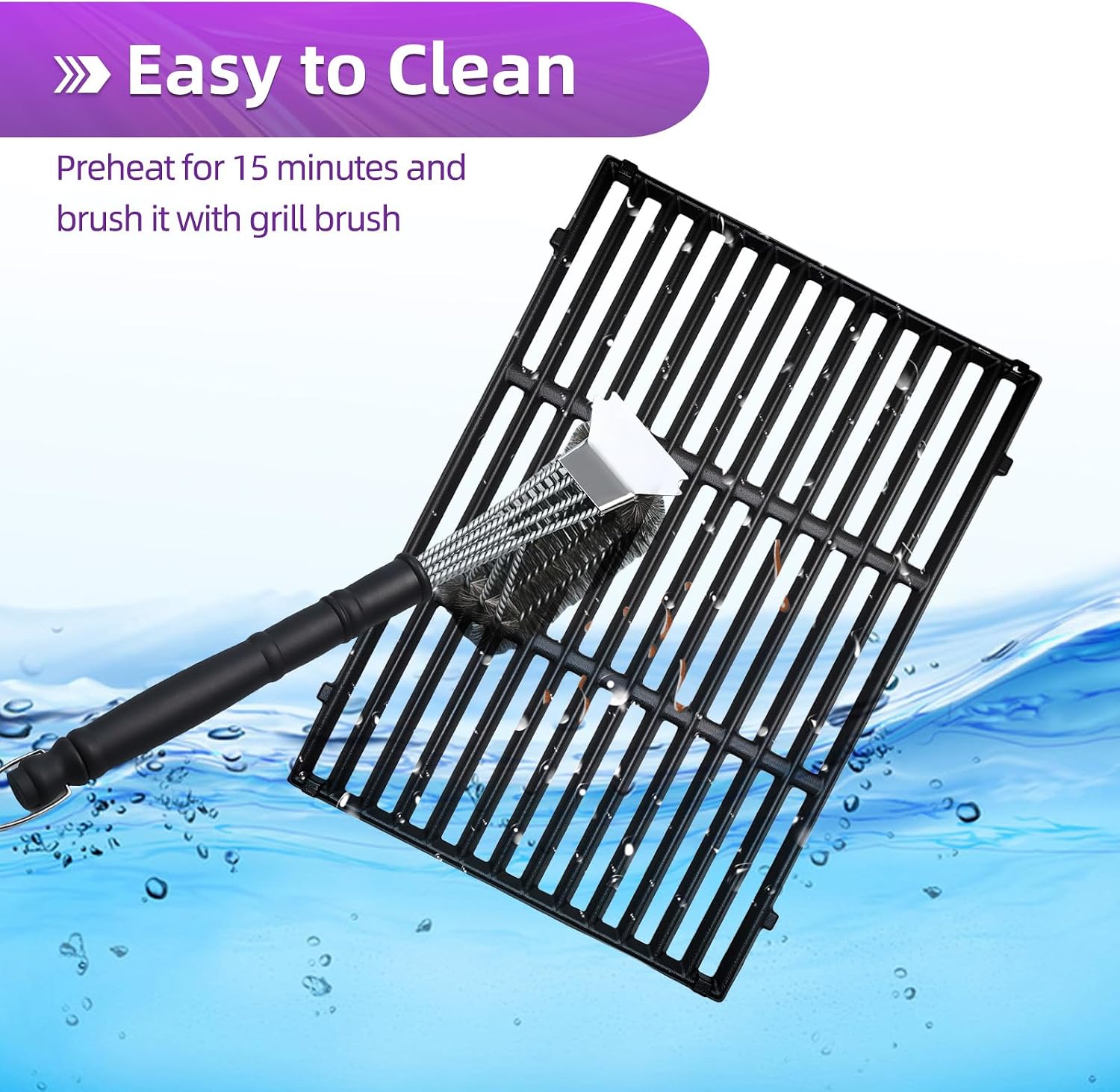 Genesis ii E-310 Cast Iron Grill Grates for Weber Genesis ii Grill Parts 66032 Porcelain Flavorizer Bars 66685 Heat Deflector for Weber Genesis ii E-315 E-335 S-335 300 Series GS4 Grill Parts