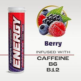 Xero Picks Energy Infused Flavored Toothpicks with Caffeine, B12 & B6-60 Picks (3 Pack- Berry)