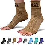SB SOX Plantar Fasciitis Relief Socks - Ankle Brace Compression Sleeve - Arch Support for Foot Pain, Swelling, Heel Spurs - Foot Brace for Achilles Tendonitis Relief, Injury Recovery (Nude, Medium)