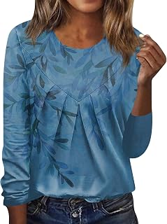 Women Tunic Button Fly One Piece Dress Quintessential Long Sleeve Christmas Eve Shirt Blended Outlie Scoop Neck