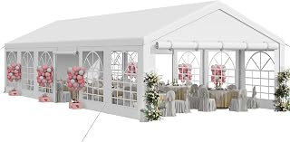 DWVO 20×40FT Party Tent Outdoor Heavy Duty Canopy Tent with Church Windows