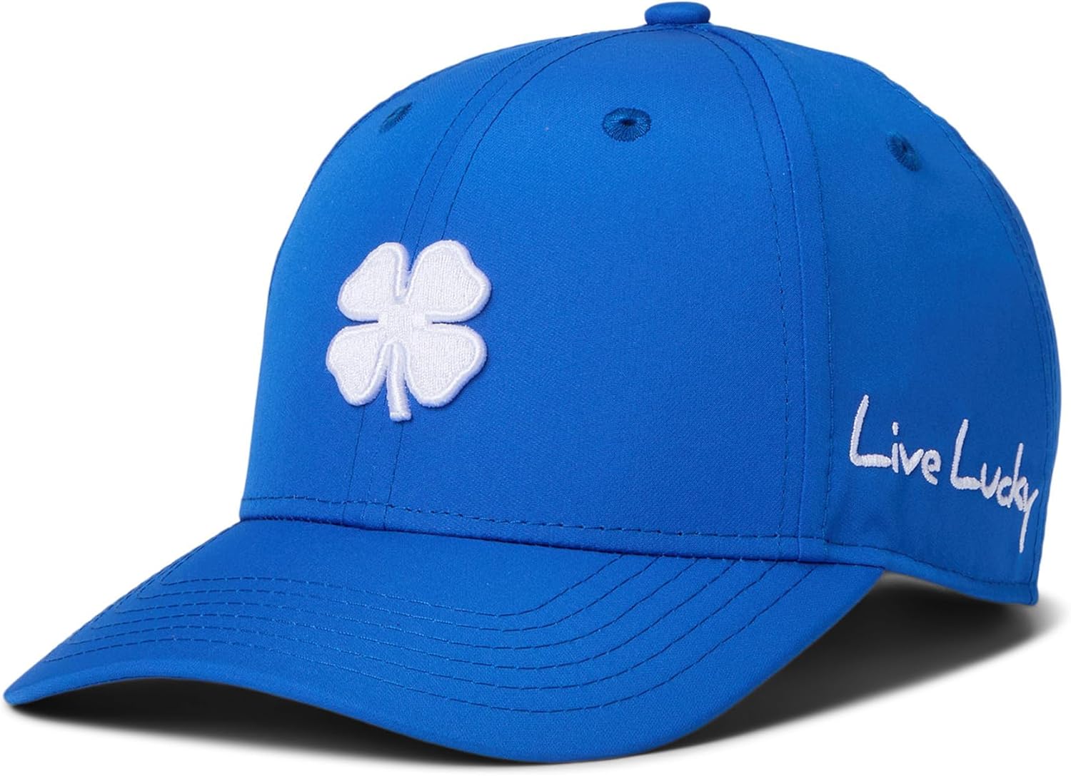 Black Clover, Women's, Hollywood 31 Adjustable Hat, Royal Blue Hat/3D White Clover, One Size