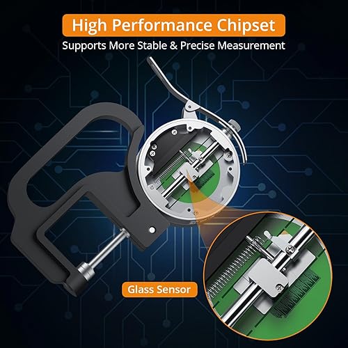Miniatura 2 de Neoteck Medidor de espesor digital de 1 pulgada1.000 in, 0.0005 " 0.01 mm, medidor de espesor micrómetro electrónico preciso con pantalla LCD