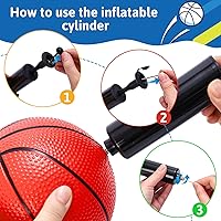 Vista 5 de Shindel Mini Basketball, 6PCS 6.3 inches Basketballs with Pump for Birthday Gifts for Toddlers Kids, Playground Balls for Pool, Indoors, Outdoors