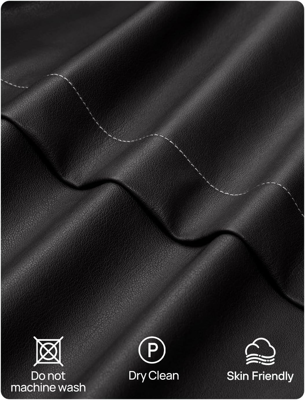 ZESICA Women's Faux Leather Jacket Oversized Zipper Motorcycle Coats 2026 Spring Fashion Trendy Clothes Outfits - Image 7