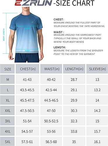 Miniatura 6 de Camisetas de natación para hombre, manga corta, protección solar UPF 50+, protección solar UV, secado rápido, natación, pesca, agua, playa, camisetas