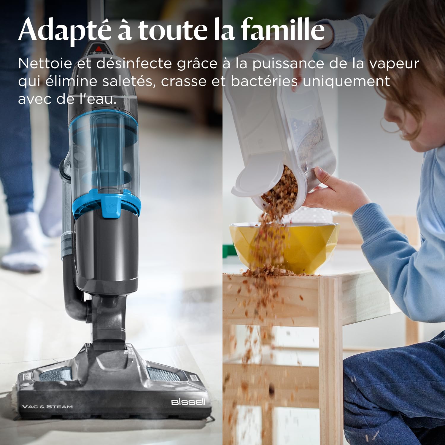 BISSELL Vac & Steam Nettoyeur Vapeur et Aspirateur 2 en 1 4266N