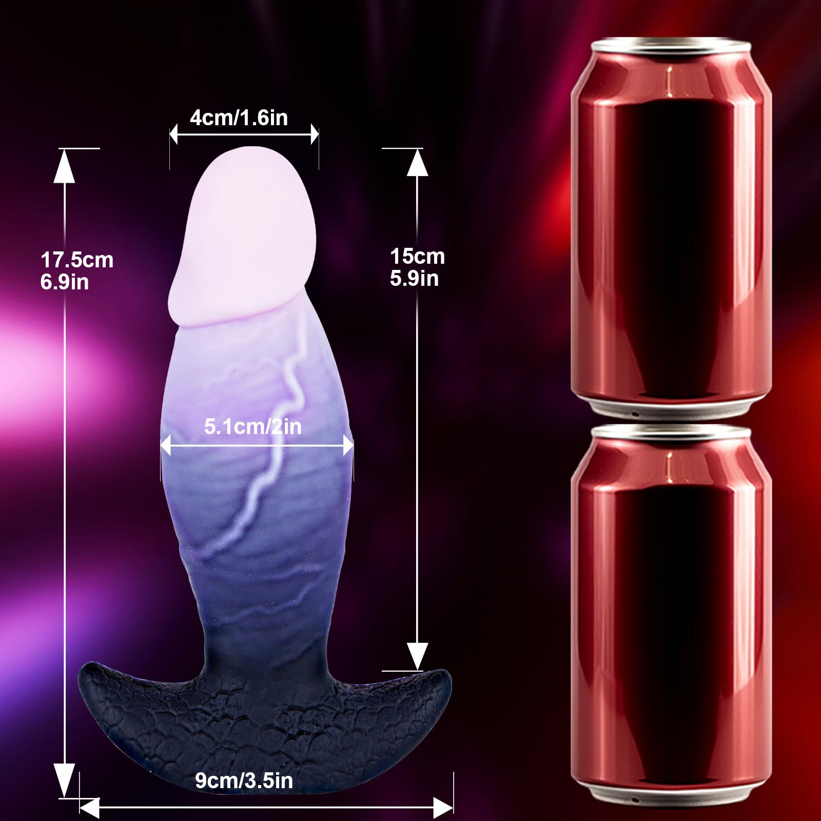 7" Soft Silicone Realistic Large Thick Dildo Butt Plug, Wearable Fantasy onster XL Anal Plug for Advanced, Realistic Thick Anal Trainer, Lifelike Glans Monster Horse Dildo Sex Toys for Men Women