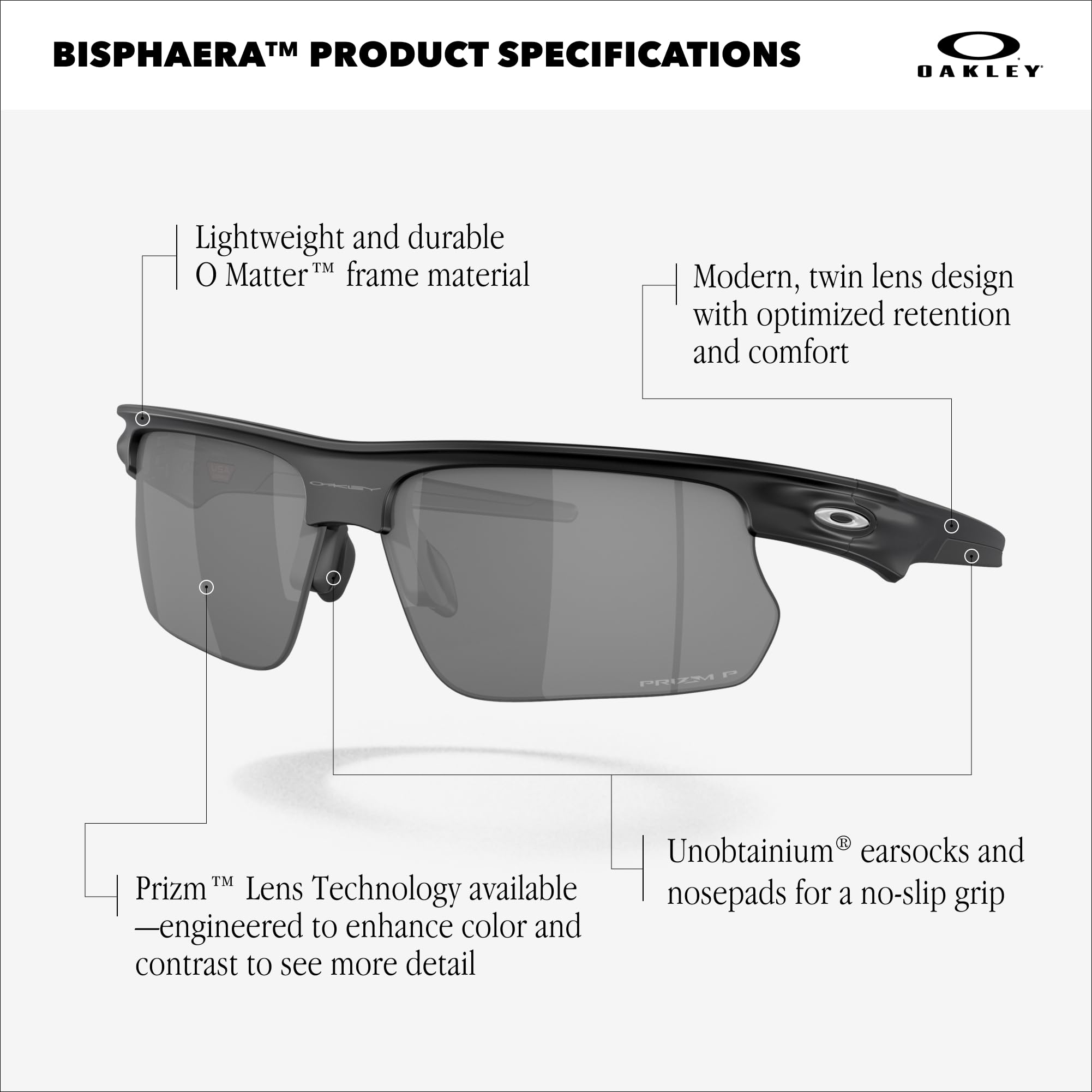 Oakley Lunettes de soleil unisexes Oo9400 Bisphaera