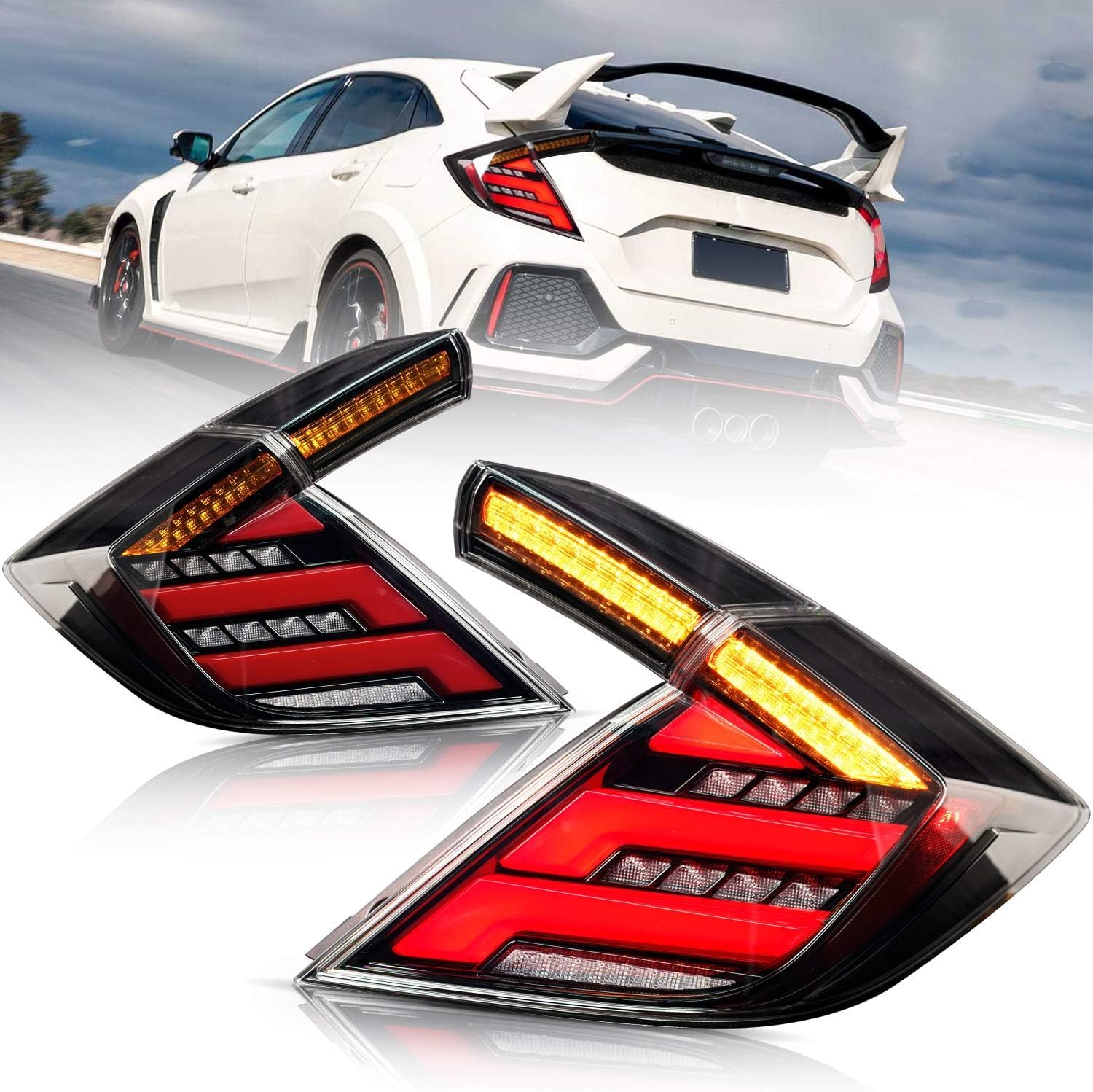 Amazon | Archaic シビック FK7 FK8 タイプr テールランプ 全LED