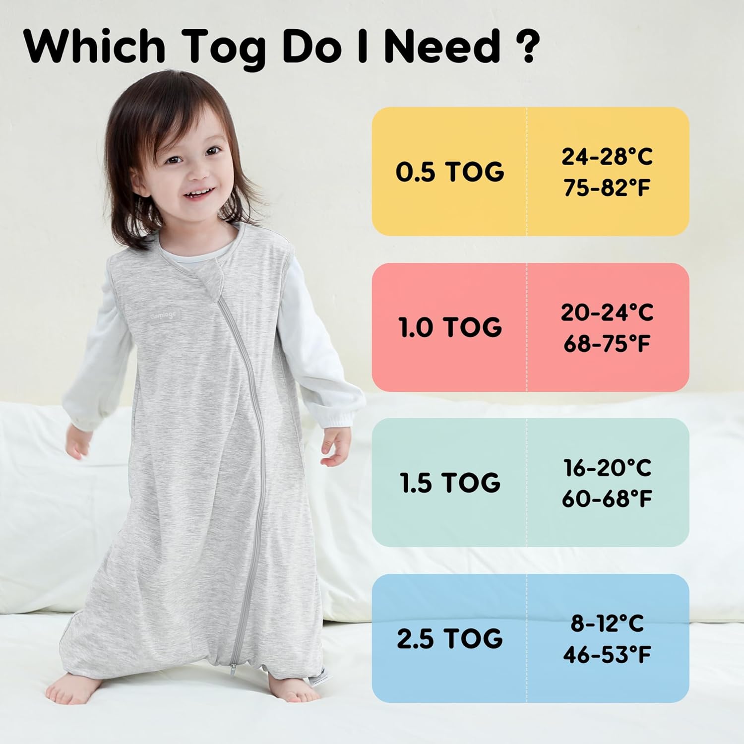 PuppyCozy: Toddler Sleep Sack 9-48 Months, 1.0 Tog Sleep Sack with Legs, Baby Wearable Blanket
