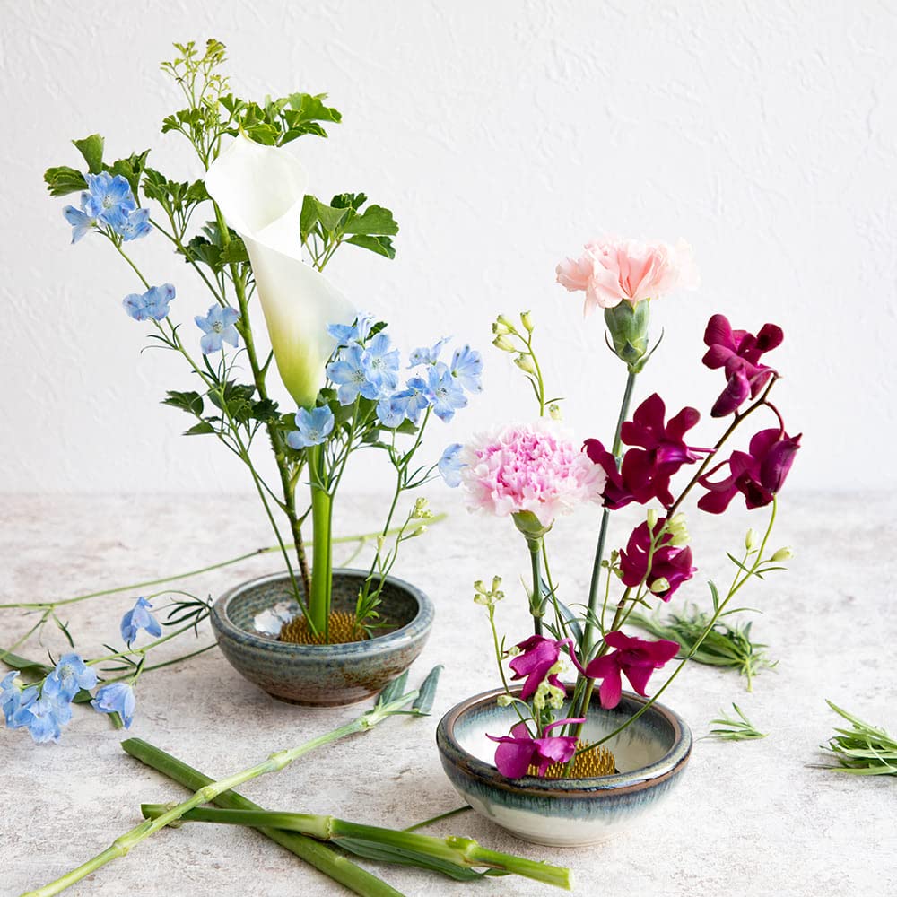 Wazakura Minoyaki Ikebana Keramik-Vase – Handbema Produktbild-Vorschau 2
