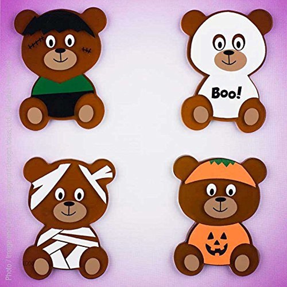 GelGems Halloween Themed Gel Window Clings (Beary Scary, Small Bag)