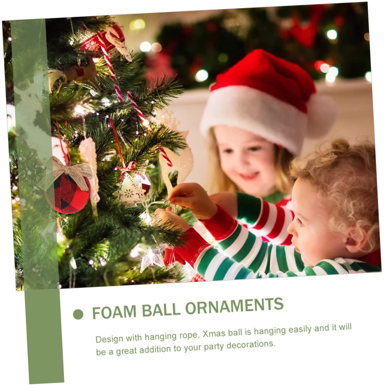 PRETYZOOM 5 Juegos Bola De Tela De Cuadros Navideños Decoraciones Luces De Navidad Al Aire Árbol De Navidad Adornos Guirnalda Oro Bolas De Navidad Espuma 12 Uds * 5
