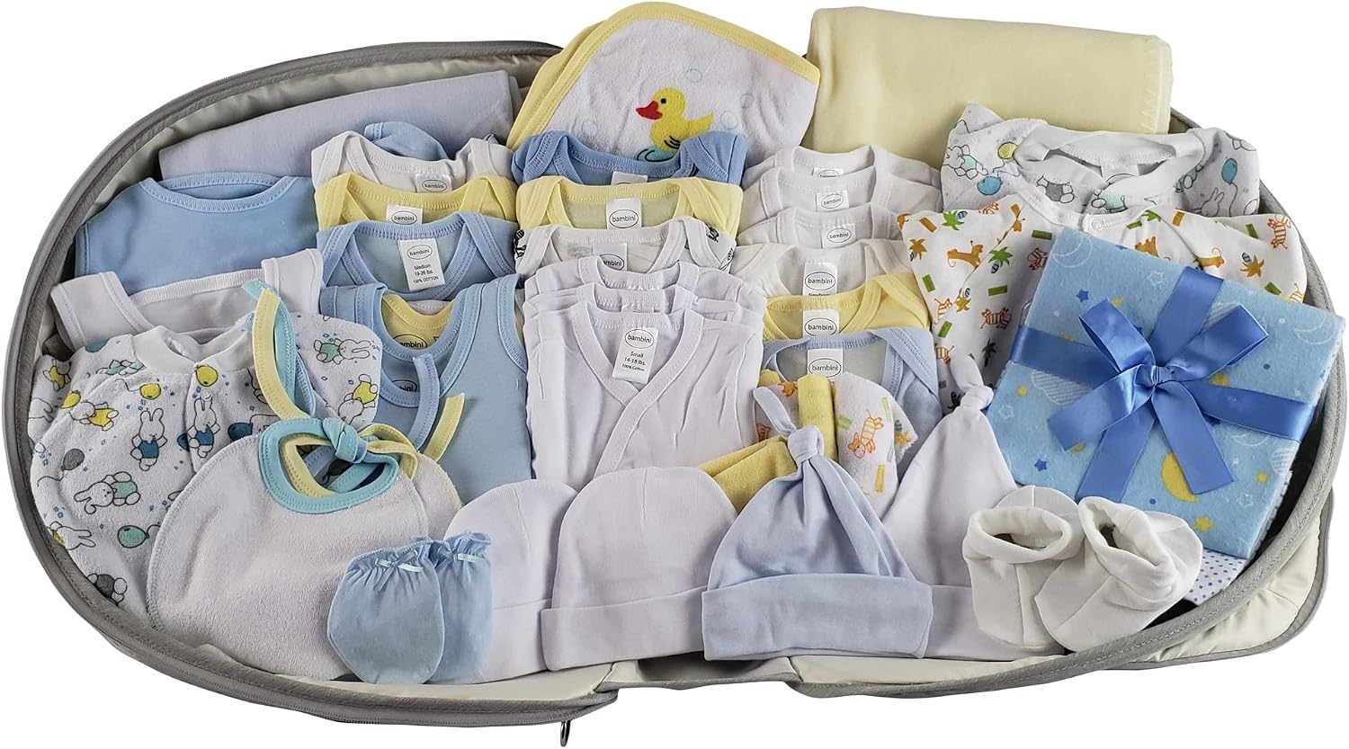 Boys 44 pc Baby Clothing Starter Set with Diaper Bag