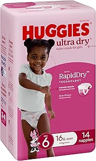 Huggies Ultra Dry Nappies Girls Size 6 (16kg+) 14 Count