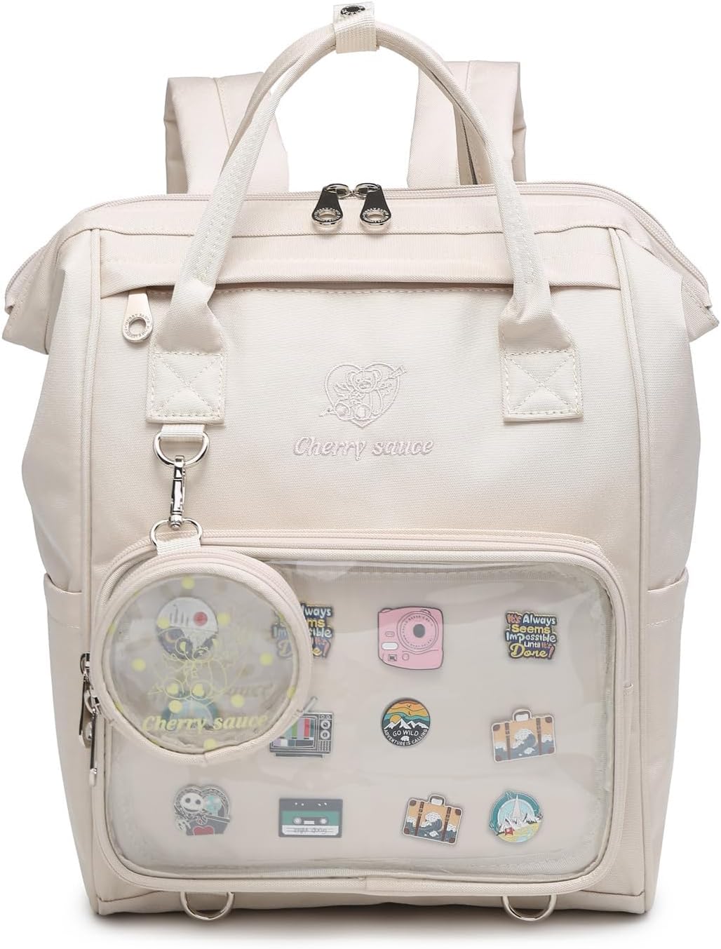 CHERRY SAUCE Ita Bag Pin Kawaii Cute Display Mommy Backpack for School Anime Cosplay with Insert