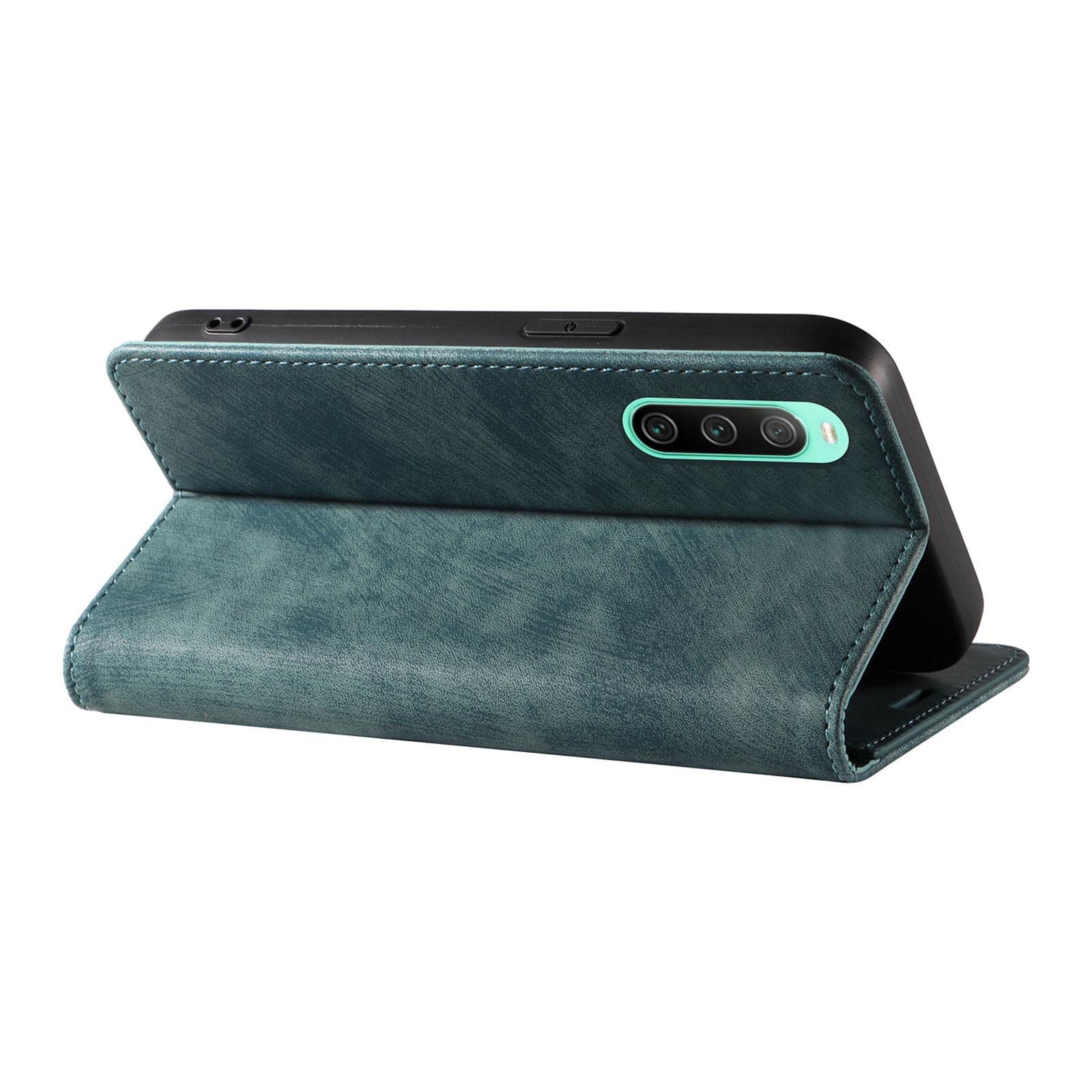 Funda para Sony Xperia 1 IV, Magnética Funda con Ranura para Tarjetas Y Soporte Plegable A Prueba De Golpes Anti-Rasguño Estuche,Negro