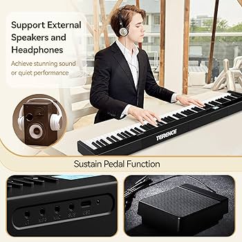TERENCE V30 Folding Piano 88鍵盤 Terence V30 Beginners Kids Big Speaker And Battery Portable