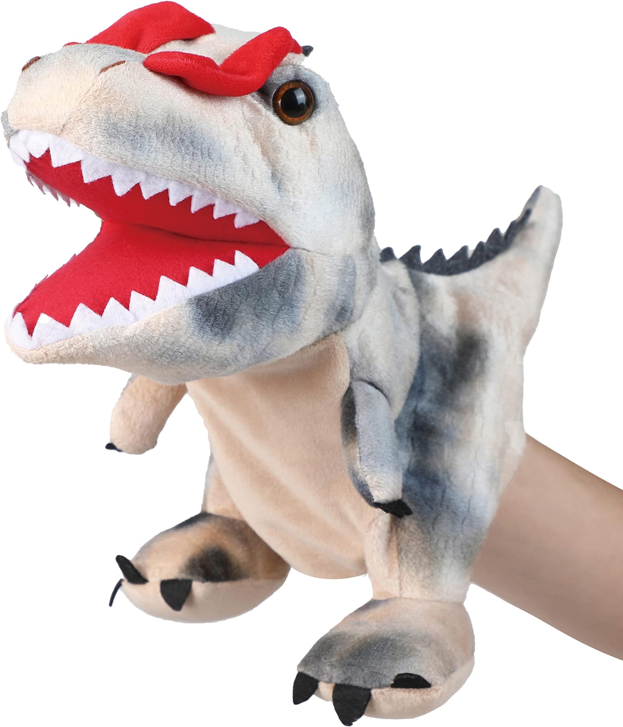 – KASTWAVE Hand Puppets, Dinosaur Hand Puppets, Dinosaur Puppets for Kids, Dinosaur Toys for Boys Girls, Open Movable Mouth Finger Gift, for Kids Children Role-Play, Preschool, Storytelling