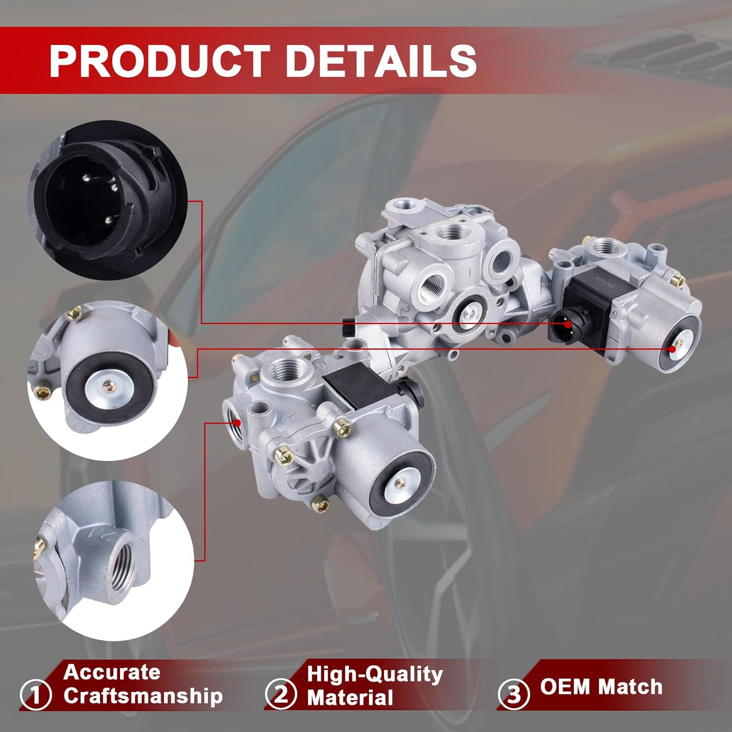 4725001230 Rear ABS Valve Modulator Package Compatible with Wabco Replace S4725001230, TDAS4725001230, S472-500-123-0, 8235-S4725001230, 6300-4725001230, WAB4725001230, 4725001209, S4725001230