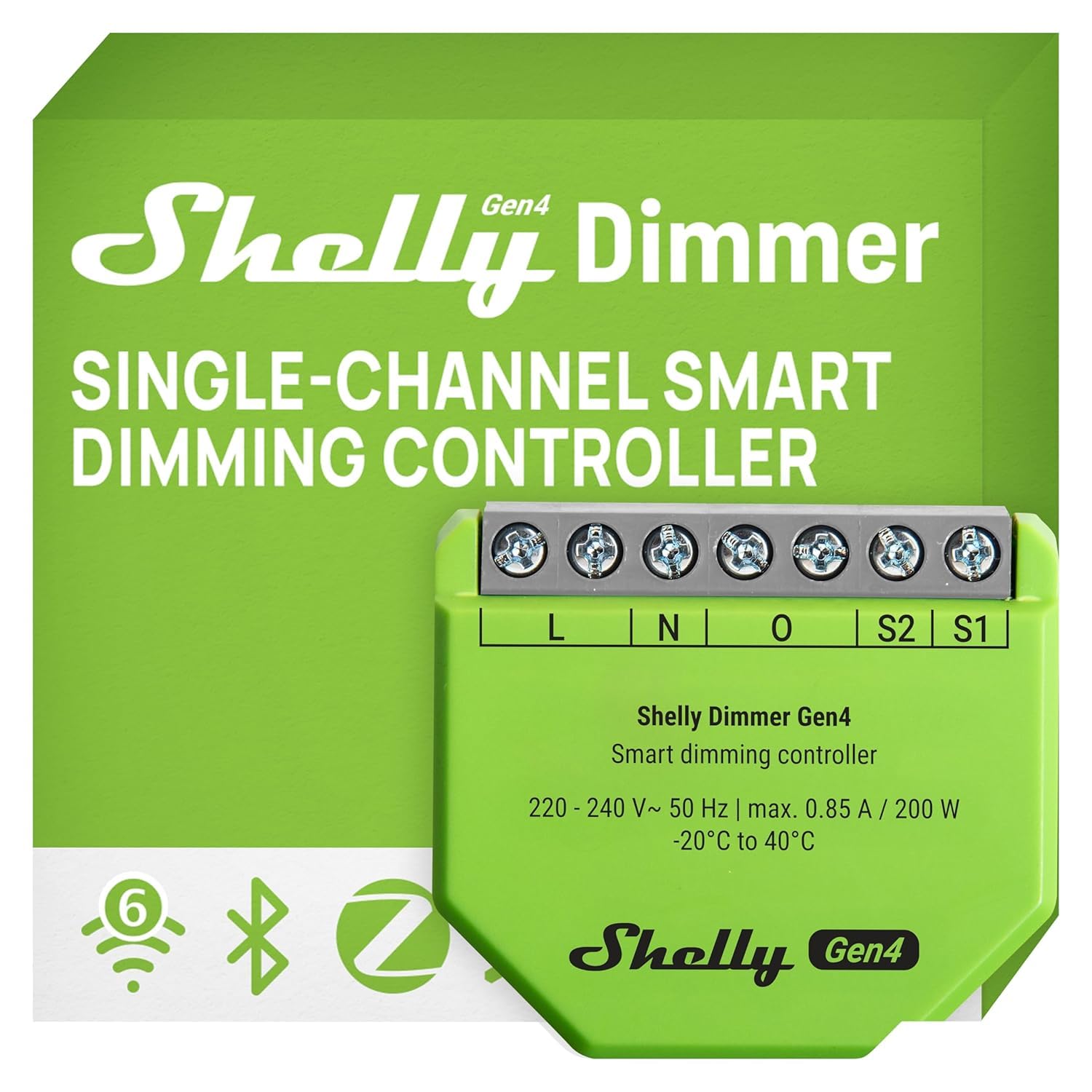 Shelly Dimmer Gen4 - WLAN Smart Dimmer, Matter-Zertifiziert, Dimmbare Lichter, Zigbee Lichtschalter, LED-Streifen, Zeitschaltuhr, Kein Neutralleiter, Kein Hub Еrforderlich, Alexa, Google & HomeKit (4)