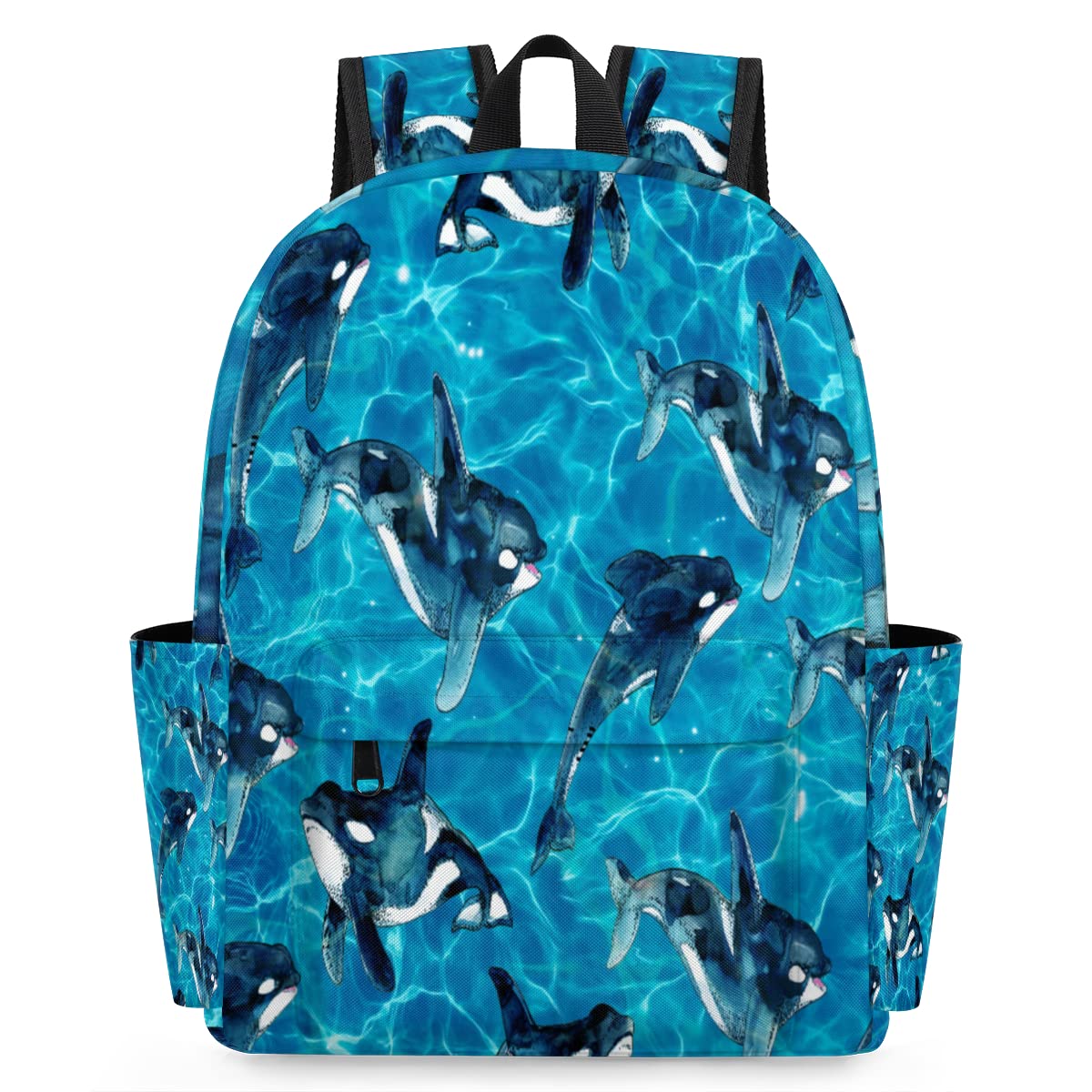 Funky Qiu Kid's Toddler Backpack for Boys Girls Sea Orca Kill Whale Kindergarten Preschool School Bag Nursery Travel Bag