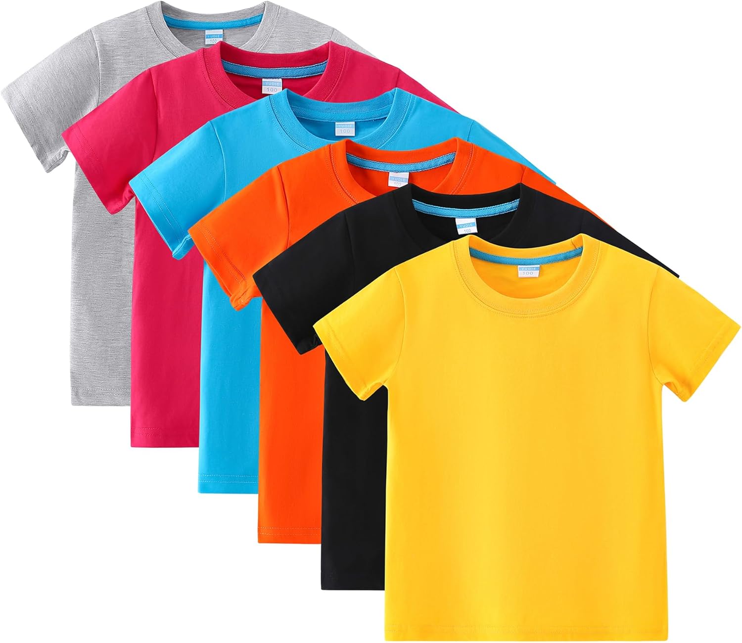 AIWUHE Toddler T Shirts Cotton Summer Tshirts Boys Girls Basic Tee Undershirts Short Sleeve Clothes Crew Neck Shirts 2-7Y - Image 7