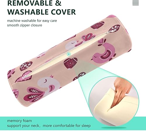 Miniatura 3 de JUNZAN Almohada redonda de espuma para aliviar el dolor, almohada redonda de espuma para soporte de rodilla, almohada cilíndrica decorativa