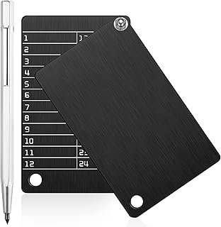 Hotop 2 Pcs Crypto Wallets and 1 Pcs Metal Plate Marking Pen, Cryptocurrency Wallets for Hardware Cold Backups Seed Storage for Bitcoin Compatible with Bip39 Hardware(Black)