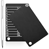 Hotop 2 Pcs Crypto Wallets and 1 Pcs Metal Plate Marking Pen, Cryptocurrency Wallets for Hardware Cold Backups Seed Storage for Bitcoin Compatible with Bip39 Hardware(Black)