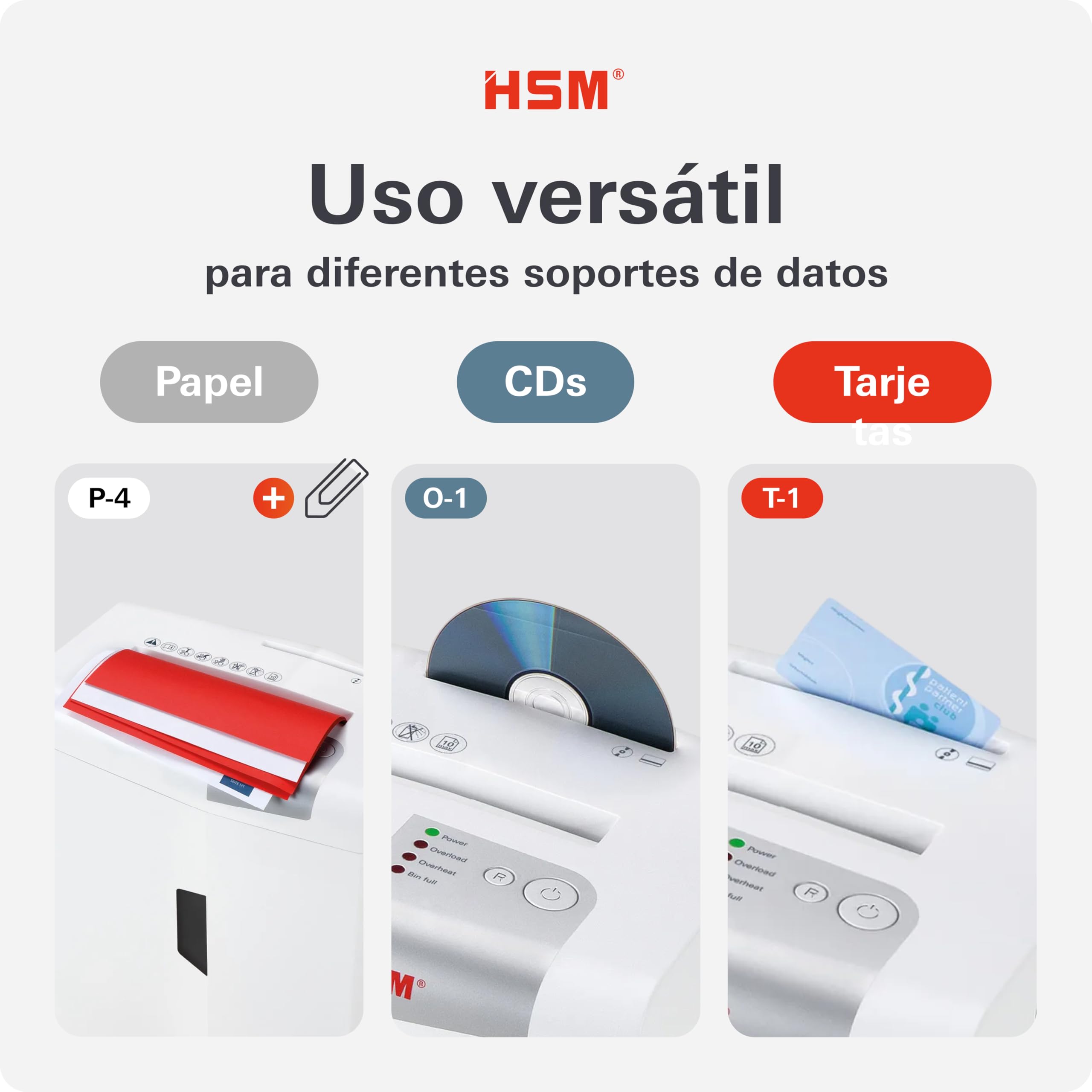 HSM shredstar X10 - Destructora de documentos, 4x5x30 mm, color blanco plata | Volumen de recogida 20 l, partículas,