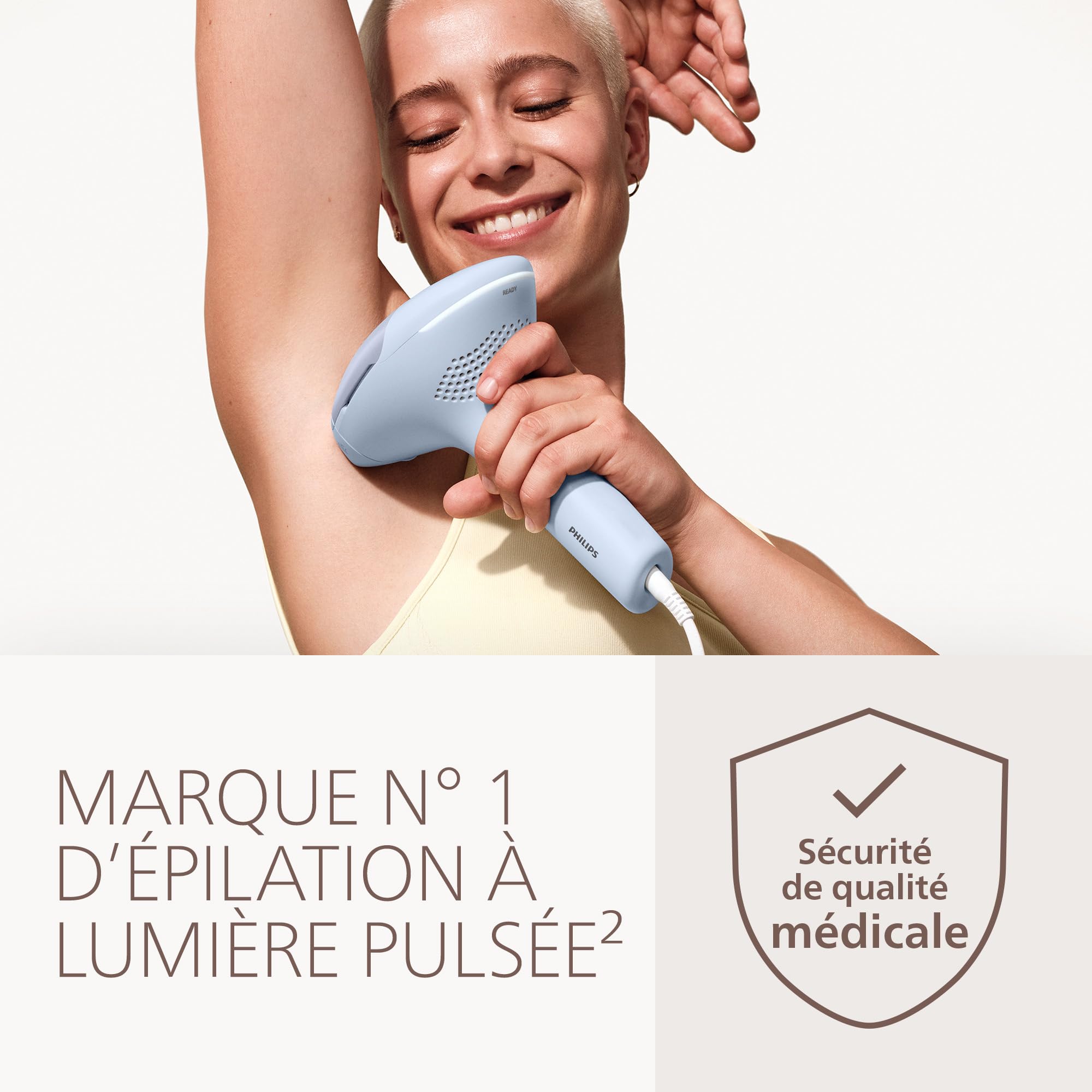 Philips Lumea 9900 Pro Épilateur à lumière pulsée – alternative au laser en institut, utilisation facile, sécurité de qualité médicale, 4 accessoires corps, visage, maillot et aisselles, BRC343/00