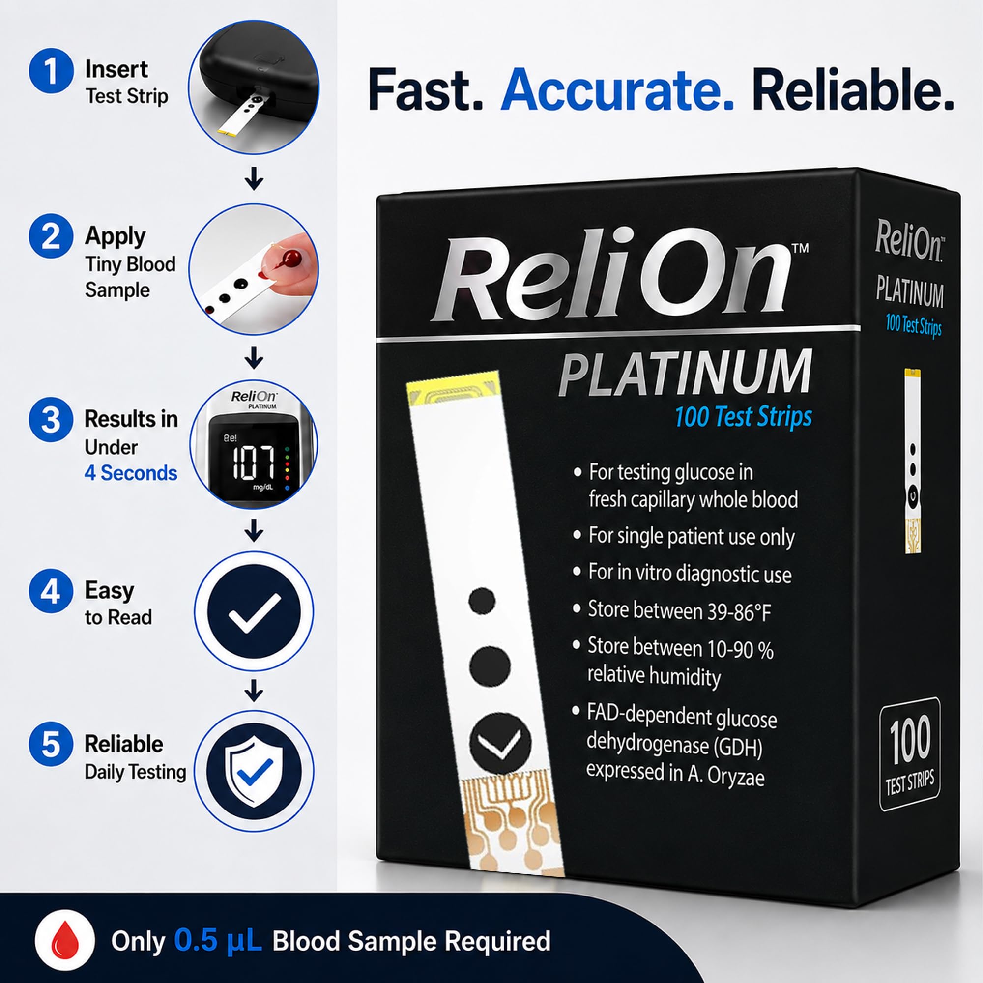 Platinum Test Strips - 100 Count for Diabetes -3