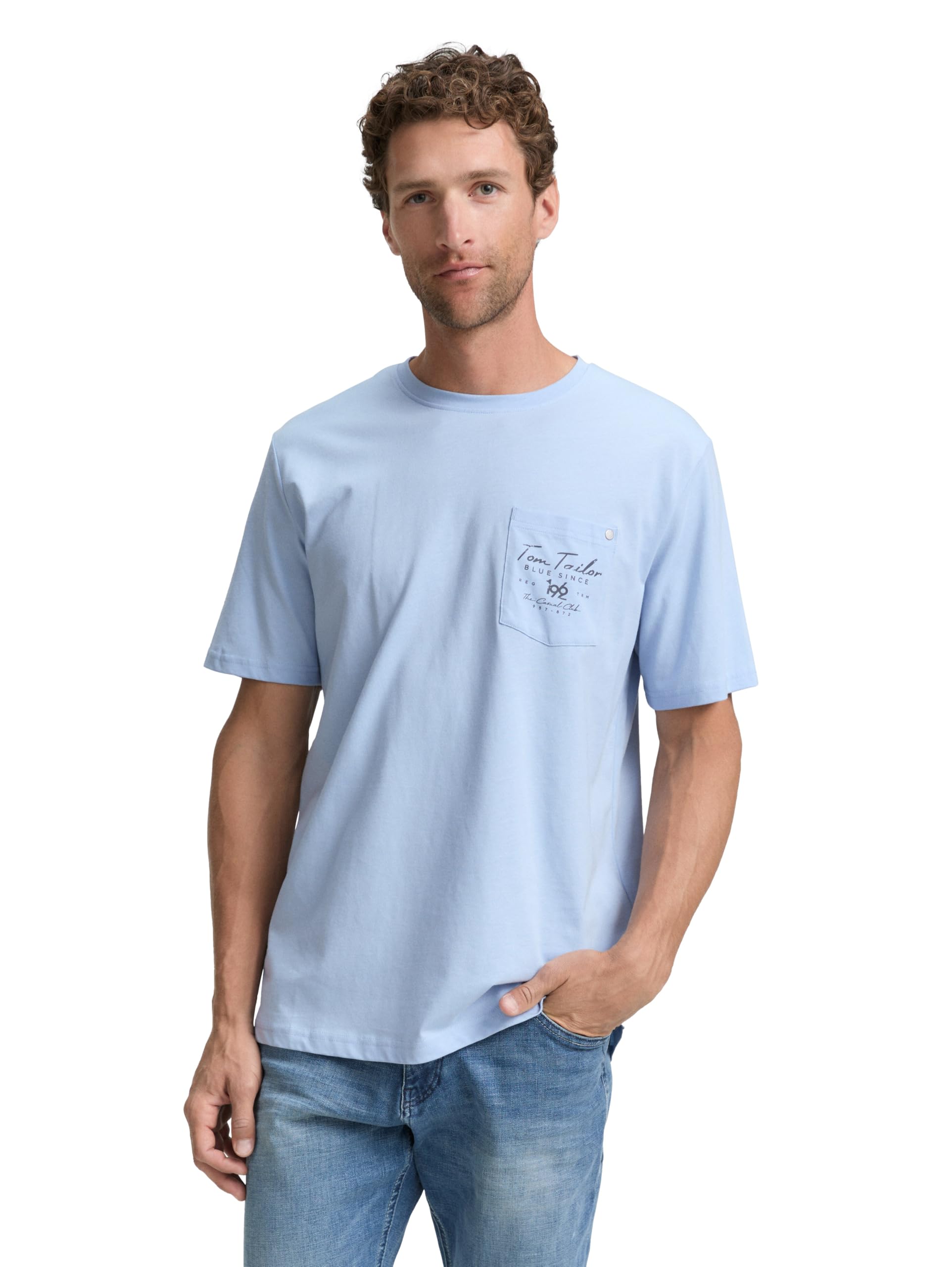 TOM TAILOR Herren T-Shirt mit Brusttasche