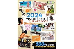 2024 Vision Board Clip Art Book: Design Your Dream Year