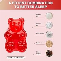 Vista 2 de GREENPEOPLE Magnesium Glycinate Gummies 400mg - Sugar Free Magnesium Supplement with Magnesio Citrate, Vitamin D, and B6 for Calm Support & Sleep