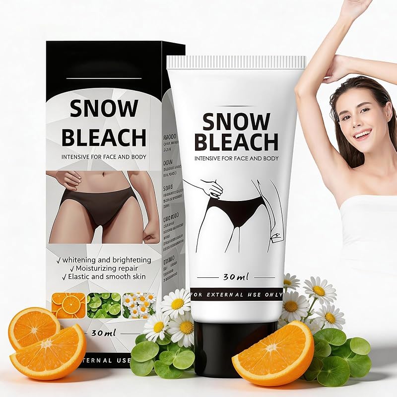 Crema Schiarente Corpo e Intima,Crema sbiancante anti macchie di pigmento e melanina per collo, ascelle, ginocchia, gomiti, interni cosce, donne e uomini, 60 ml