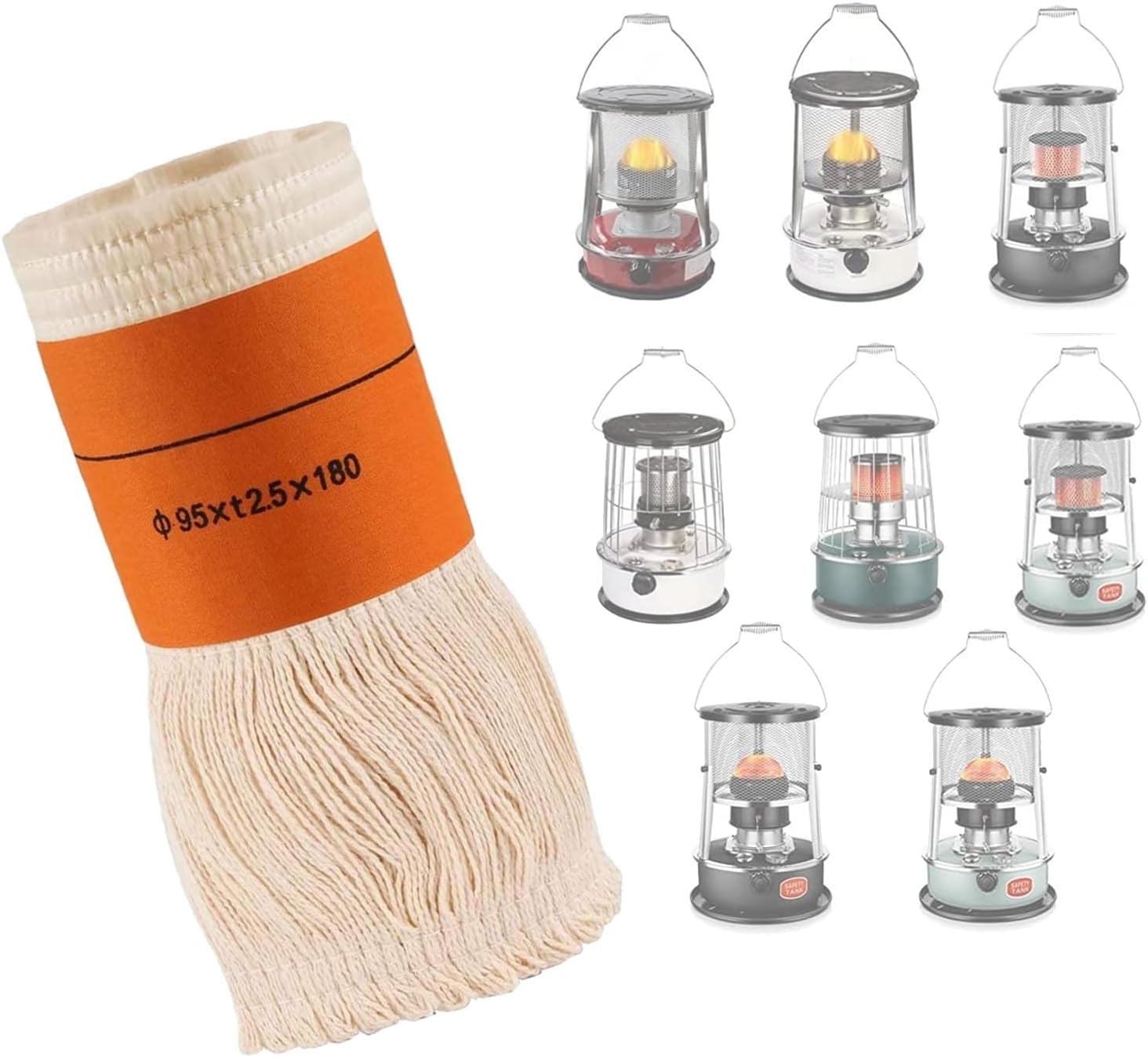 Kerosene Stove Wick, Glass Fiber, Cotton core Durable, Flammable, Nonpolluting