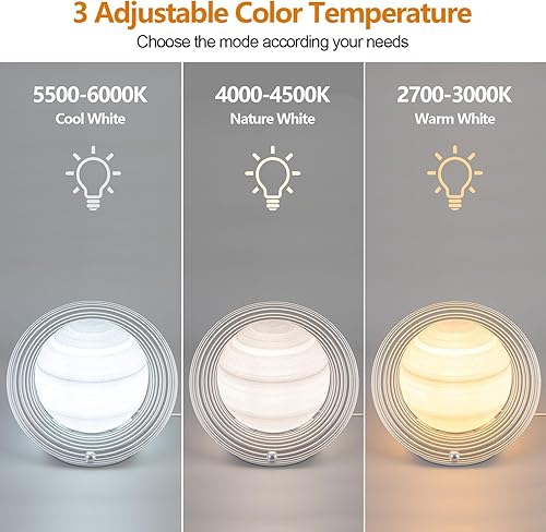 Miniatura 2 de Lámpara solar de 10000 Lux con 3 temperaturas de color, brillo ajustable, 4 temporizadores y función de memoria, lámpara de luz solar con control