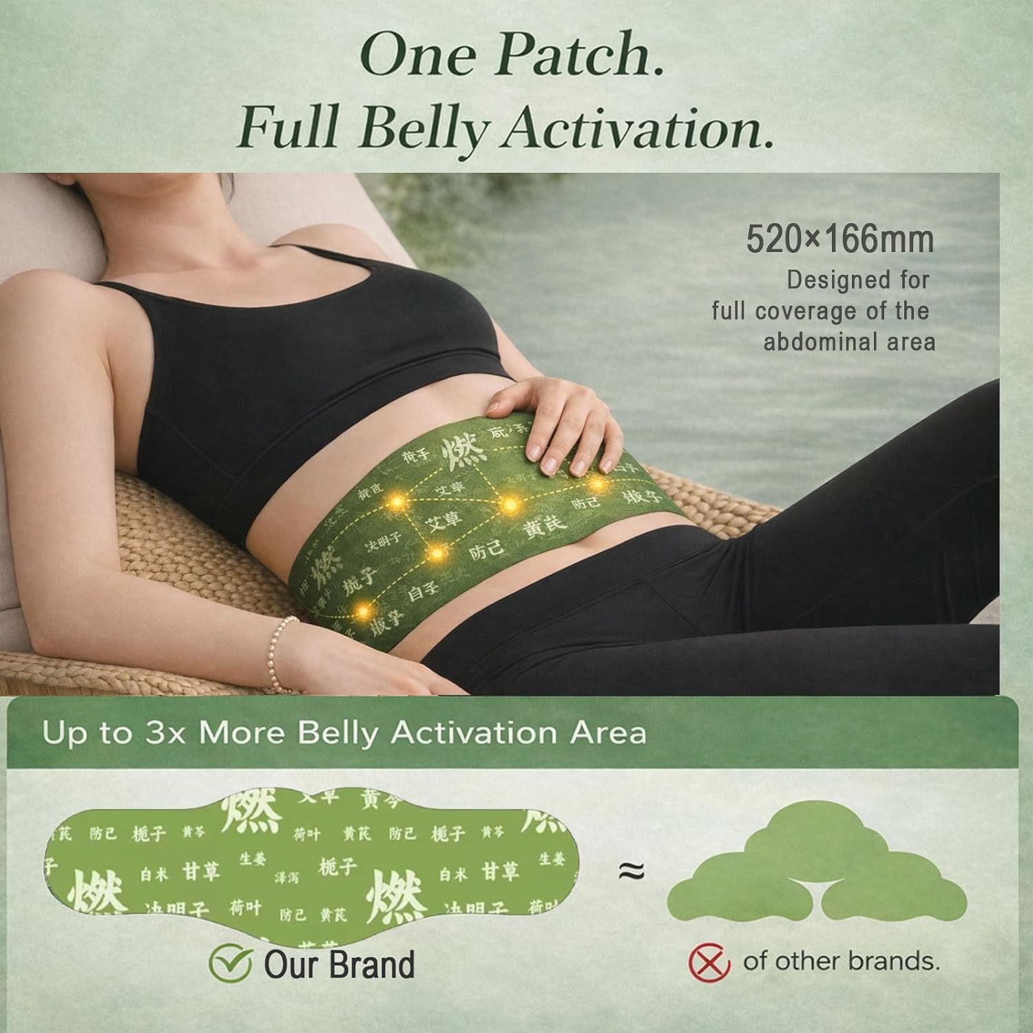 Hanpo Japanese Herbal Balance Patch, Plant Herbal Navel Patches for Menstrual Cramp Relief (1 pcs)
