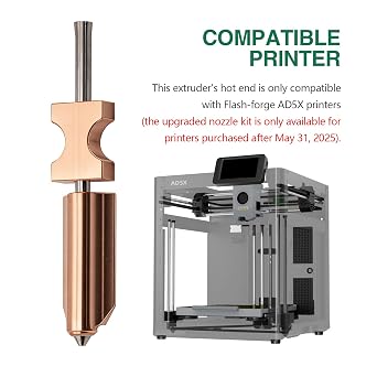 Qmagic 0.4MM Hotend Kit for Flash-foorge AD5X Nozzle, 2 Covers 2 Brush