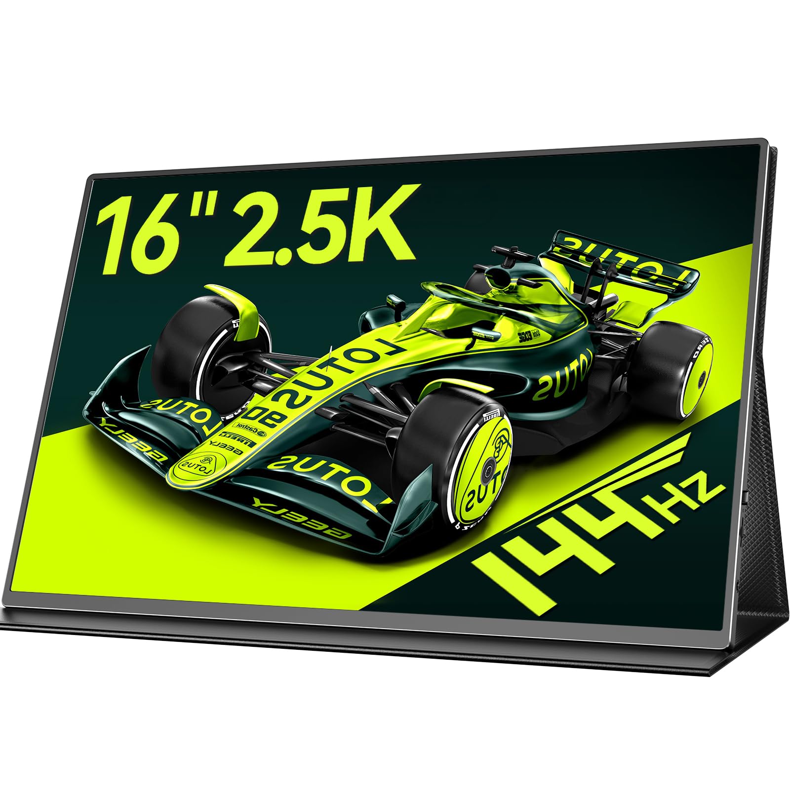 EVICIV Portable Monitor 16 Zoll 2,5K 144Hz QLED 150% sRGB 2000:1 500 Nits Tragbarer Display mit VESA & Schutzhülle, 2560 * 1600 16:10 IPS Metallgehäuse Gaming Bildschirm für Laptop/Phone/Spielkonsole