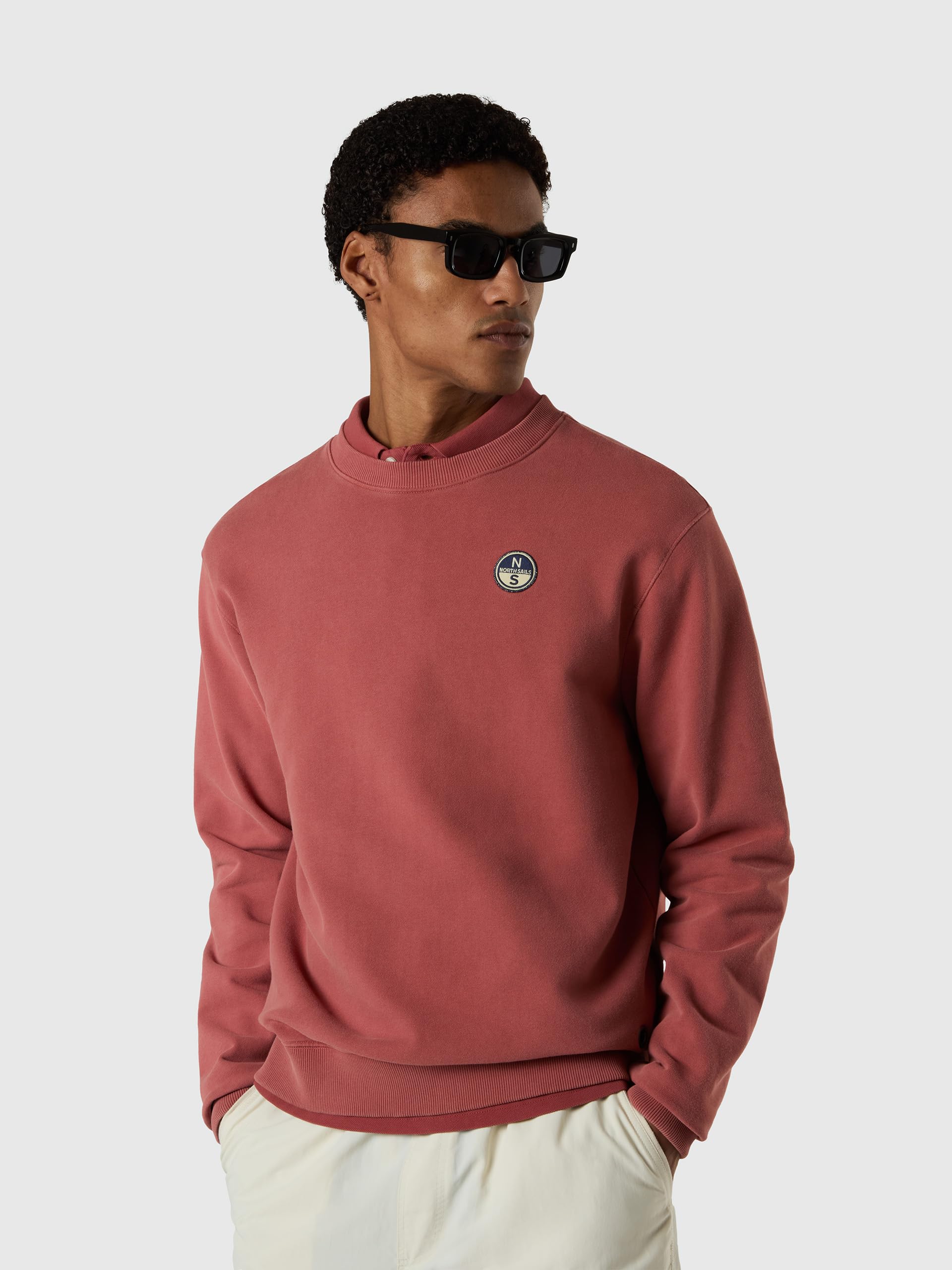 NORTH SAILS Felpa Uomo in Cotone Organico con Stampa Archive