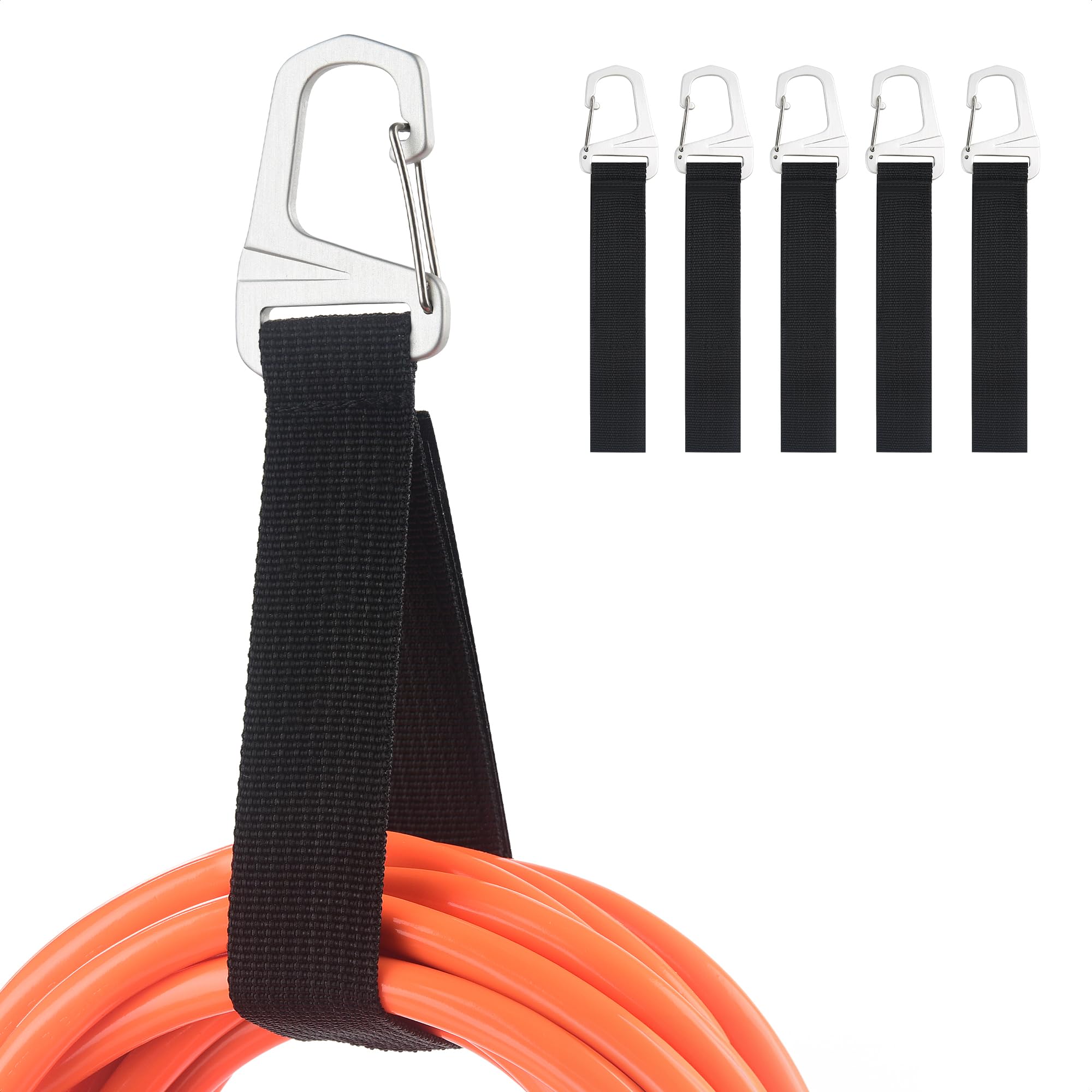 Cable Matters 5-Pack Heavy Duty Extension Cord Organizer Straps with Metal Buckle, 22 kg Load Capacity