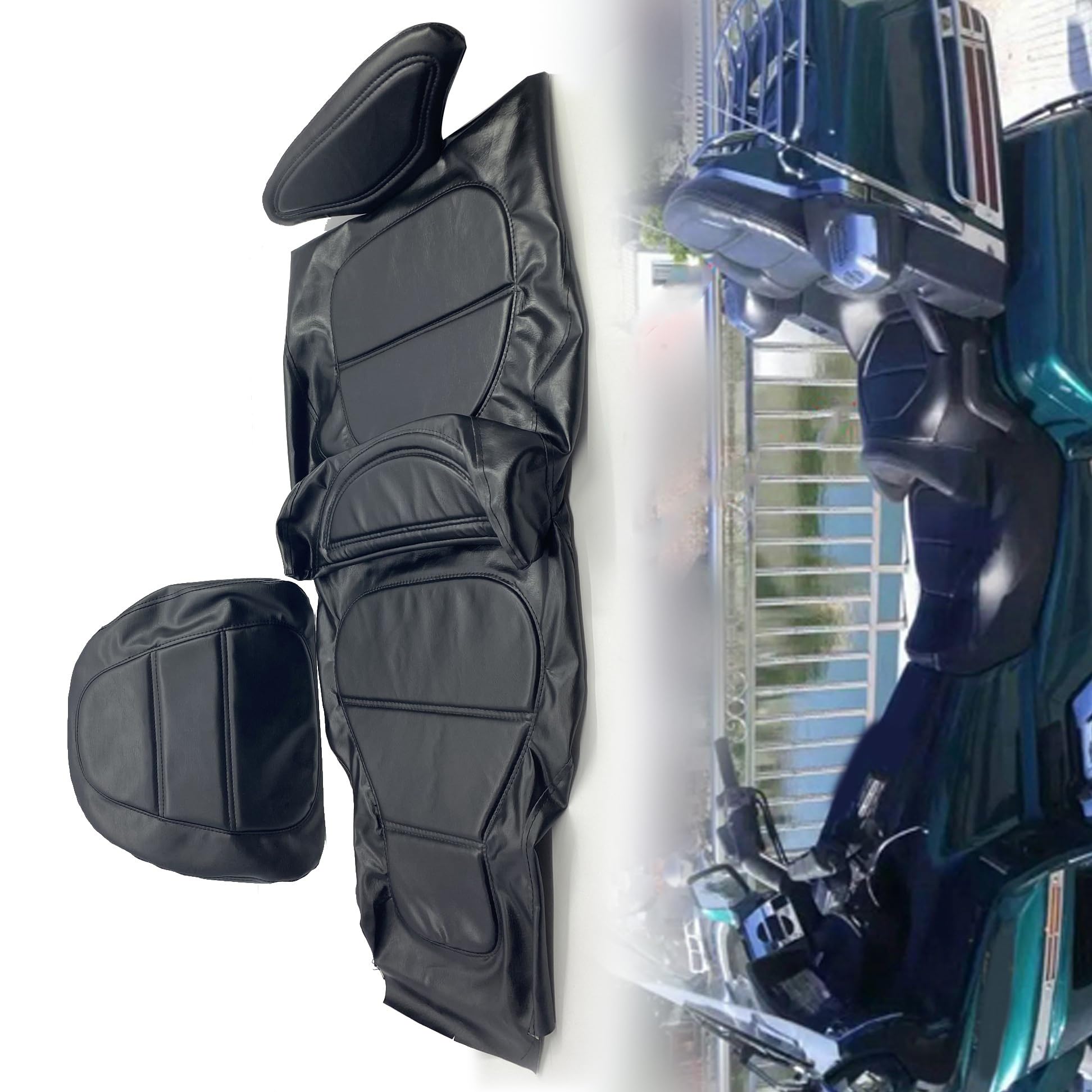 Housse de siège moto en polyuréthane pour Gold Wing GL1500 - 8